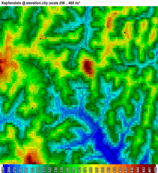 Kapfenstein elevation map