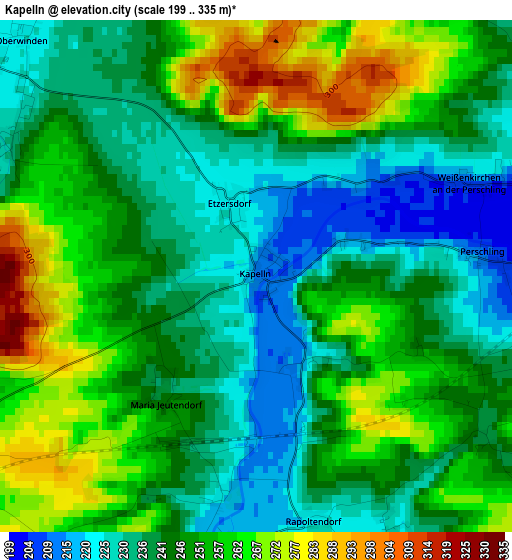 Kapelln elevation map