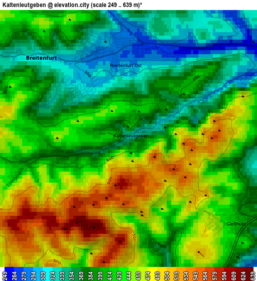 Kaltenleutgeben elevation map