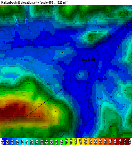 Kaltenbach elevation map