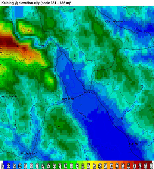 Kaibing elevation map