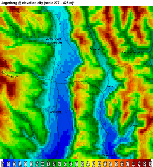 Jagerberg elevation map