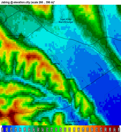 Jabing elevation map