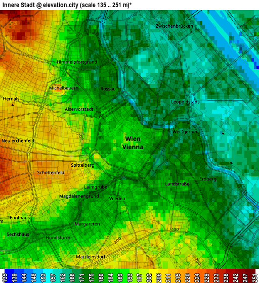 Innere Stadt elevation map