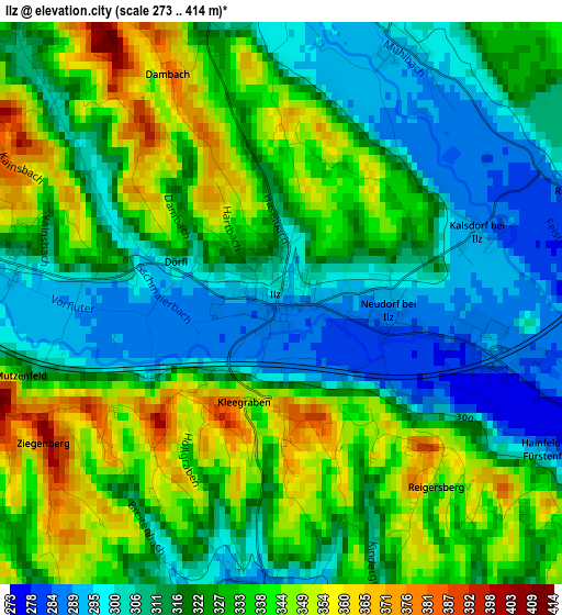 Ilz elevation map