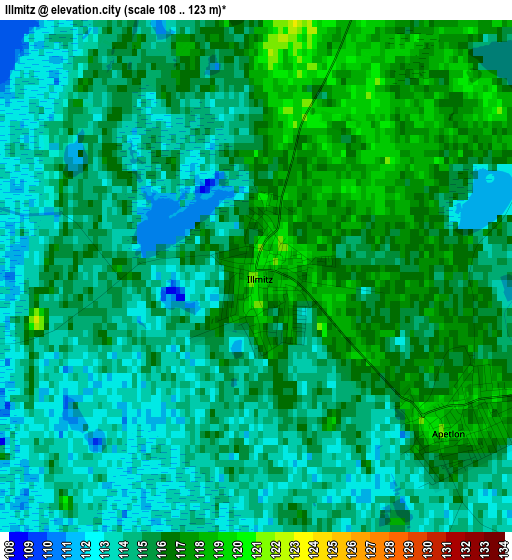 Illmitz elevation map