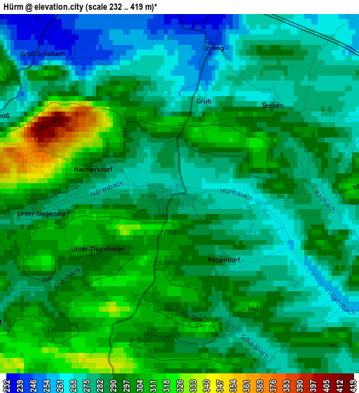 Hürm elevation map