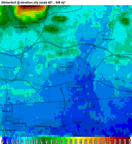 Hörtendorf elevation map