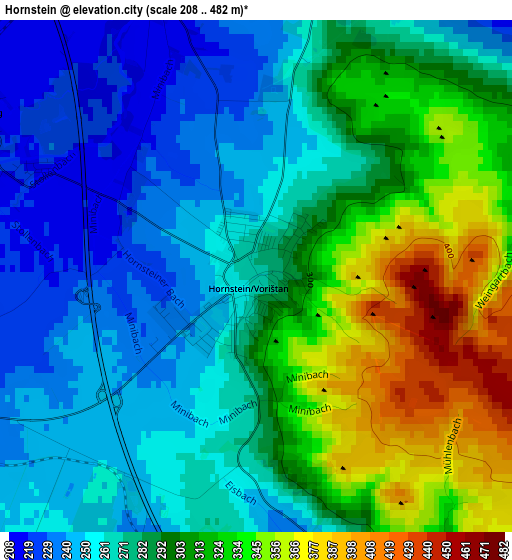 Hornstein elevation map