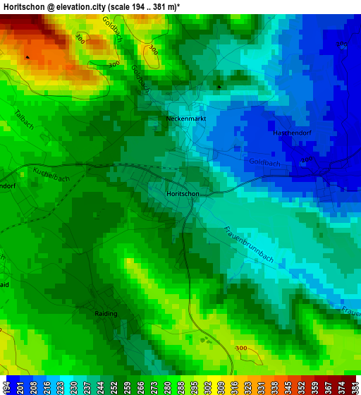 Horitschon elevation map