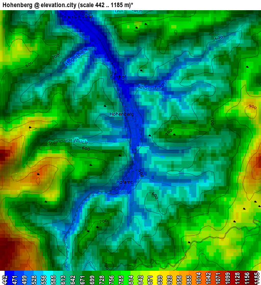 Hohenberg elevation map