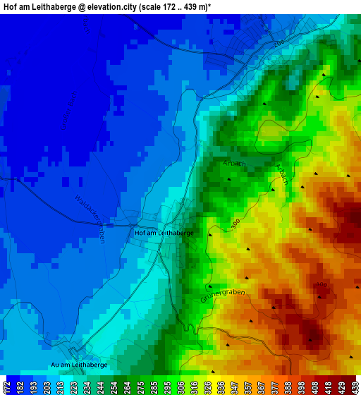 Hof am Leithaberge elevation map