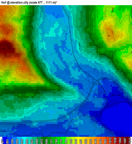 Hof elevation map