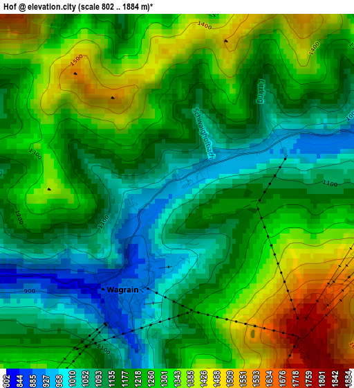 Hof elevation map
