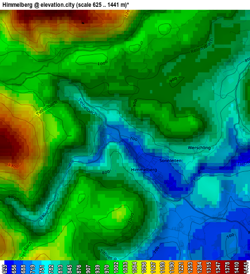 Himmelberg elevation map