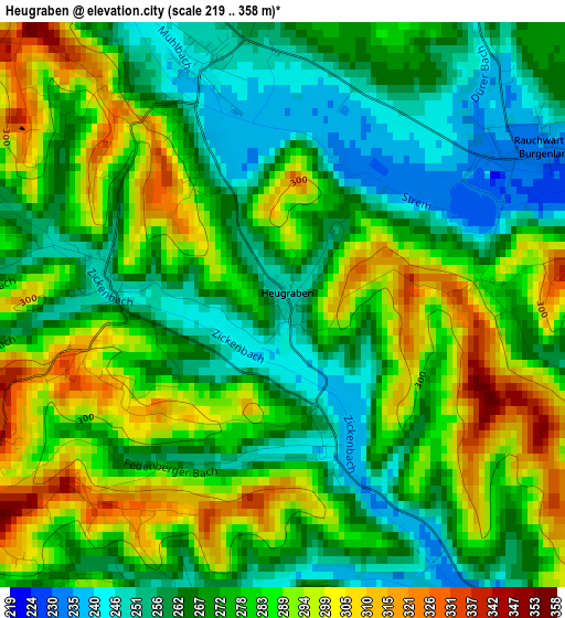 Heugraben elevation map