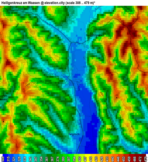 Heiligenkreuz am Waasen elevation map