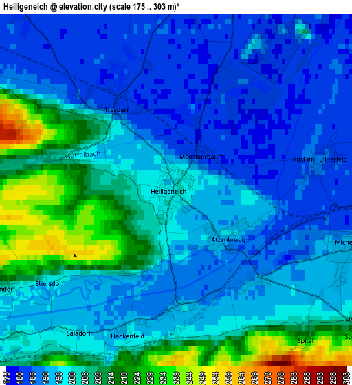 Heiligeneich elevation map