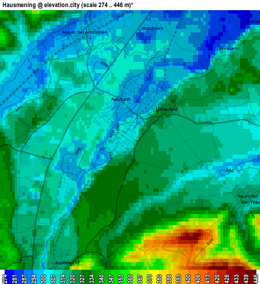 Hausmening elevation map