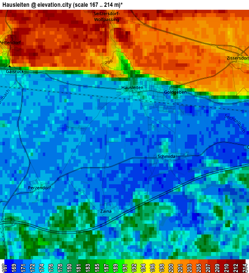 Hausleiten elevation map