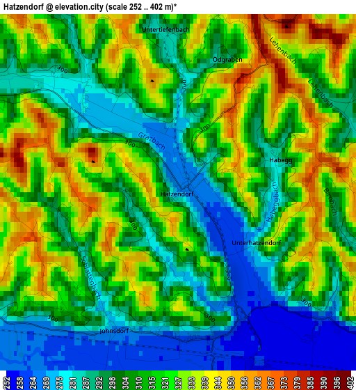 Hatzendorf elevation map