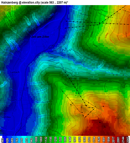 Hainzenberg elevation map