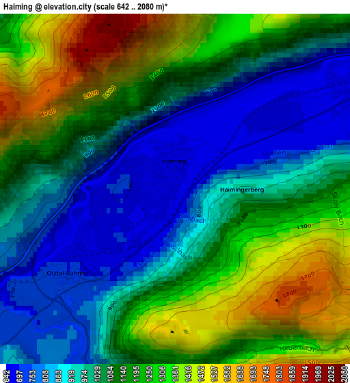 Haiming elevation map