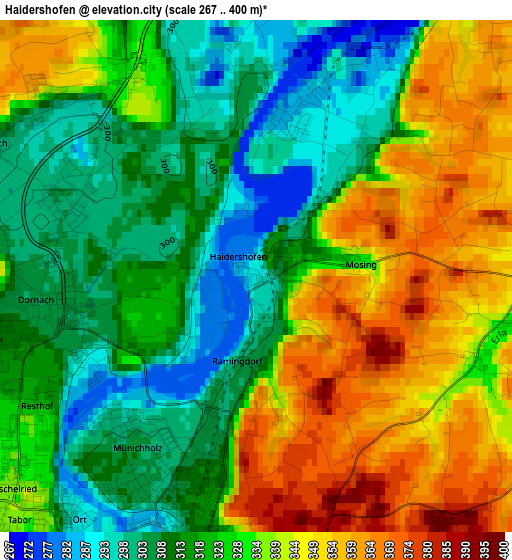 Haidershofen elevation map