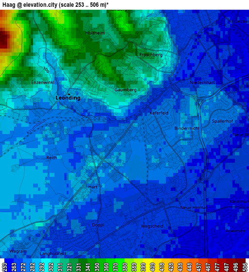 Haag elevation map