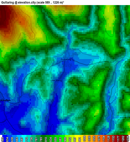 Guttaring elevation map