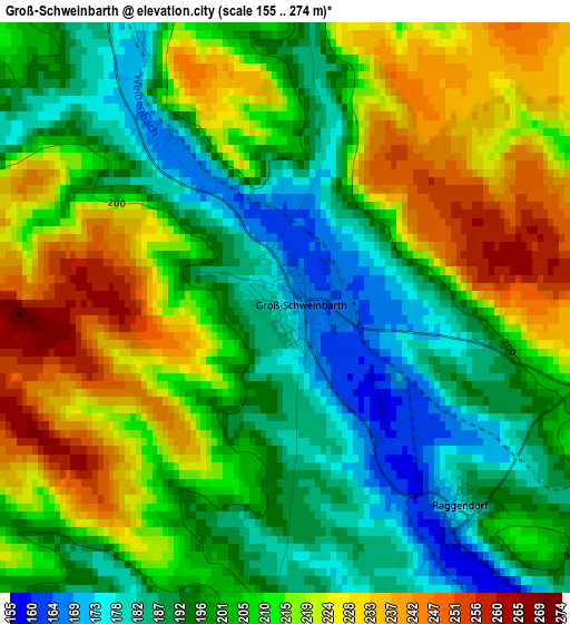 Groß-Schweinbarth elevation map