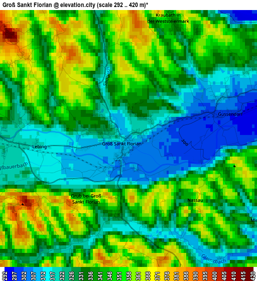 Groß Sankt Florian elevation map