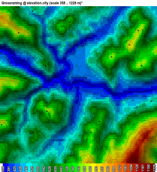 Grossraming elevation map