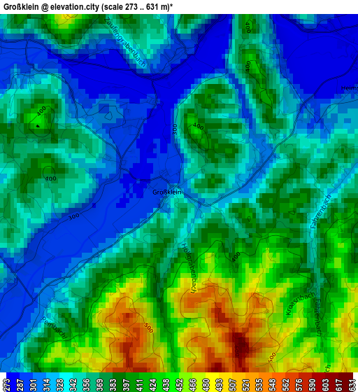 Großklein elevation map