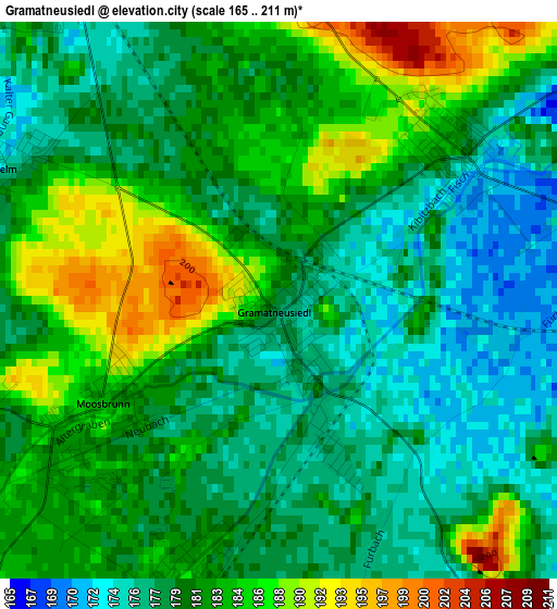 Gramatneusiedl elevation map