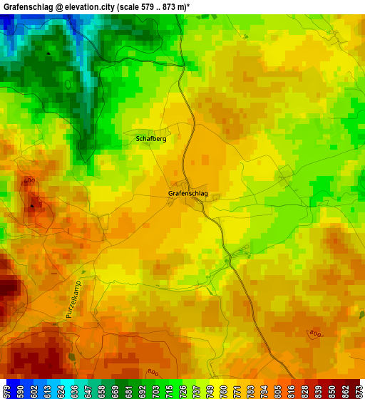 Grafenschlag elevation map