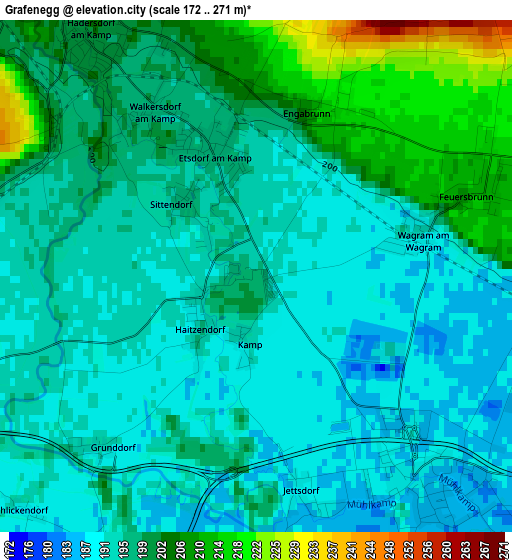 Grafenegg elevation map