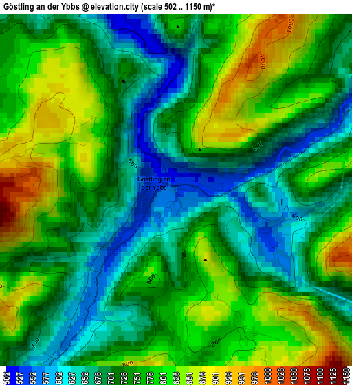 Göstling an der Ybbs elevation map