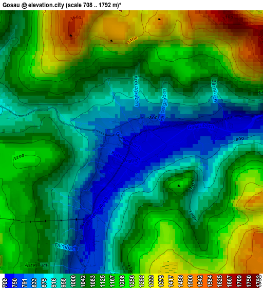 Gosau elevation map