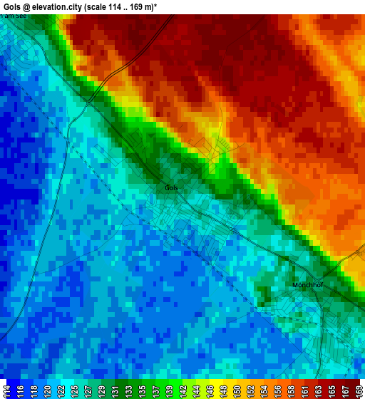 Gols elevation map