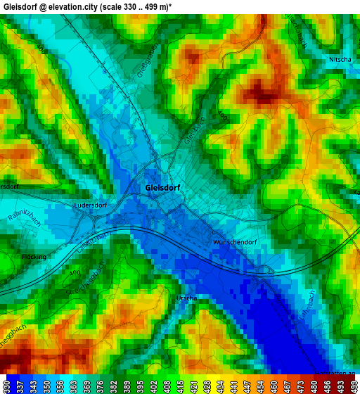 Gleisdorf elevation map