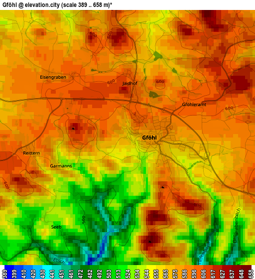 Gföhl elevation map