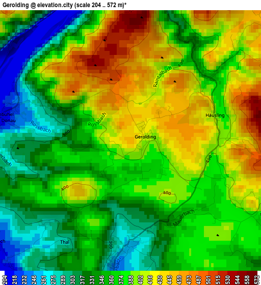 Gerolding elevation map