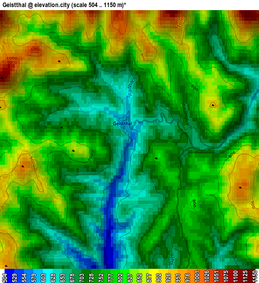 Geistthal elevation map