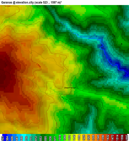 Garanas elevation map