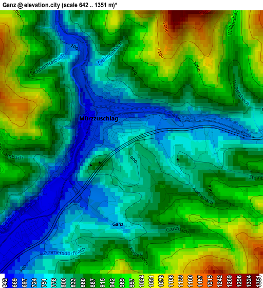 Ganz elevation map