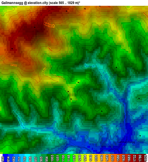 Gallmannsegg elevation map