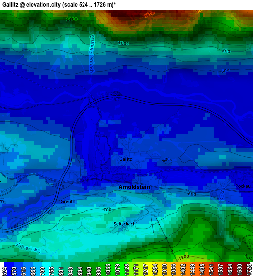 Gailitz elevation map