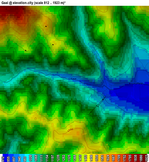 Gaal elevation map