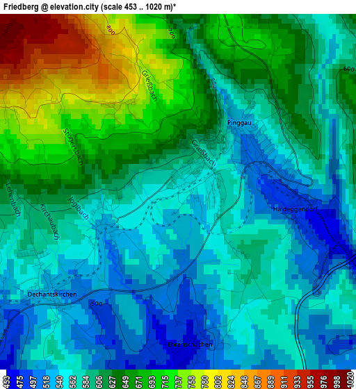 Friedberg elevation map